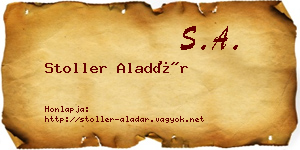 Stoller Aladár névjegykártya